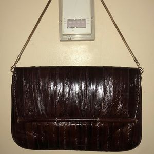 Genuine Eel skin clutch handbag